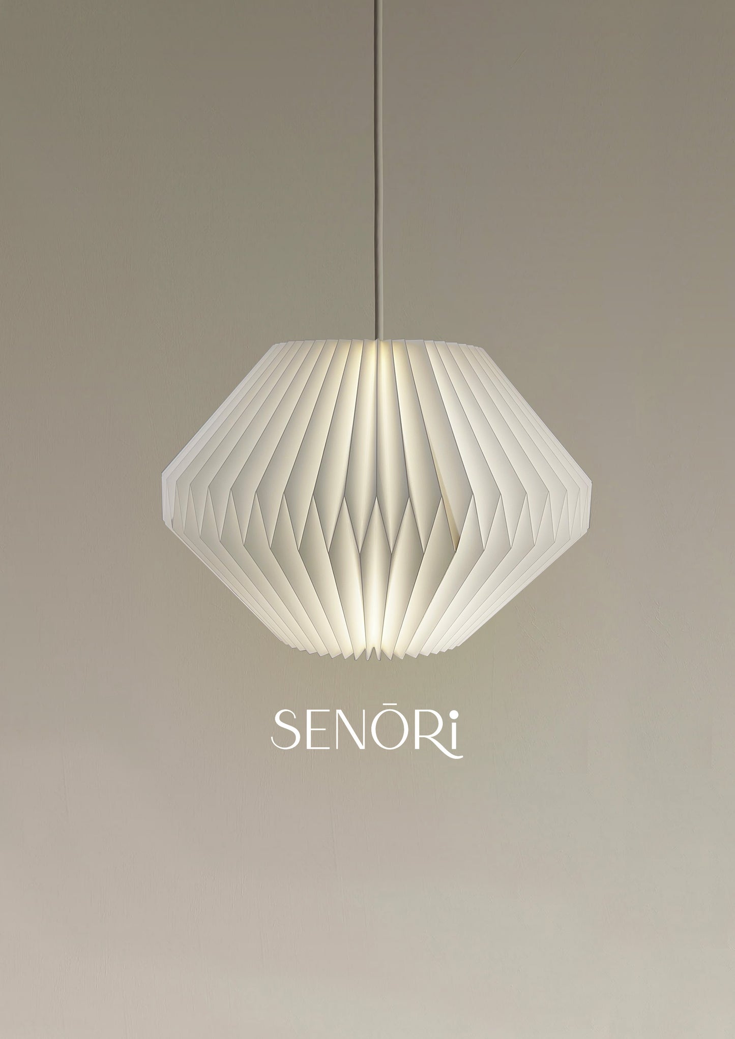 Pleated Nova Origami Suspension Lamp – Star-Inspired Handcrafted Lighting